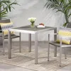 Streamdale Furniture Streamdale Modern Outdoor Dining Table Durable Aluminum Frame
