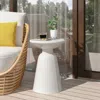 Streamdale Furniture Streamdale Modern Outdoor End Table Stylish And Durable Circular Pedestal Design