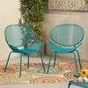 Streamdale Furniture Streamdale Modern Outdoor Mesh Shell Chair Set Retro Comfort, Sleek Design