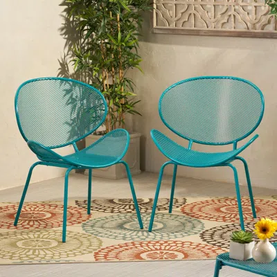Streamdale Furniture Streamdale Modern Outdoor Mesh Shell Chair Set Retro Comfort, Sleek Design