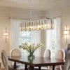 Streamdale Furniture Streamdale Modern Oval Crystal Ceiling Chandelier Luxury Home Decor Light