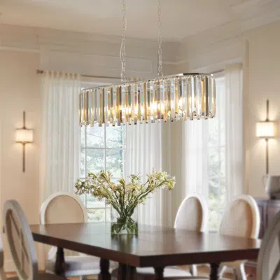 Streamdale Furniture Streamdale Modern Oval Crystal Ceiling Chandelier Luxury Home Decor Light