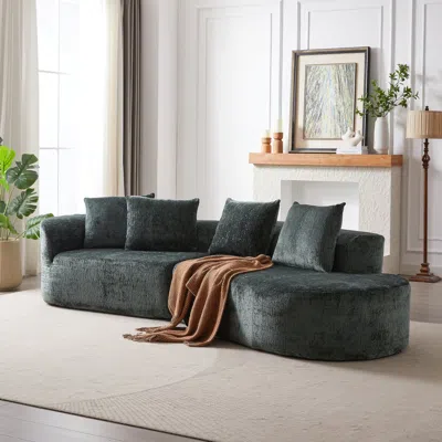 Streamdale Furniture Streamdale Modern Oversized Sectional Sofa - 114" Chenille Cloud Couch