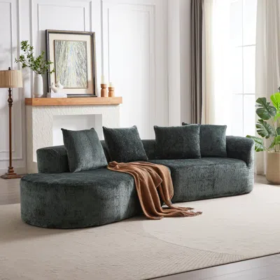Streamdale Furniture Streamdale Modern Oversized Sectional Sofa - 114" Chenille Cloud Couch