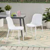 Streamdale Furniture Streamdale Modern Perforated Outdoor Dining Chair Set For Refined Outdoor Designs