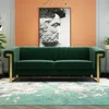 Streamdale Furniture Streamdale Modern Plush Sofa With Gold Accents Soft