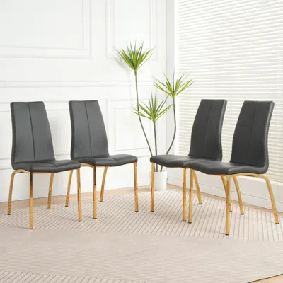 Streamdale Furniture Streamdale Modern Pu Dining/living Room Chair (set Of 4)