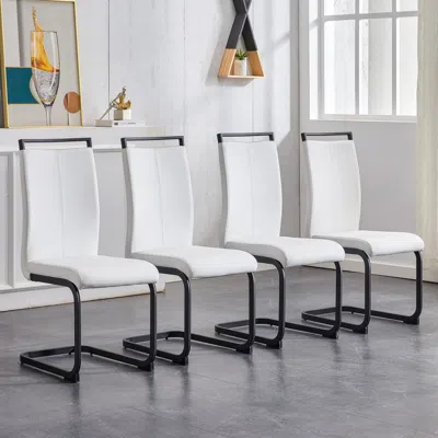 Streamdale Furniture Streamdale Modern Pu Leather Dining Chair (set Of 4)