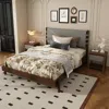 Streamdale Furniture Streamdale Modern Queen Bed Frame Set With 2 Nightstands, Light Gray Wood Platform Bed