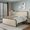 Streamdale Furniture Streamdale Modern Queen Bed With Upholstered Headboard And Underbed Storage