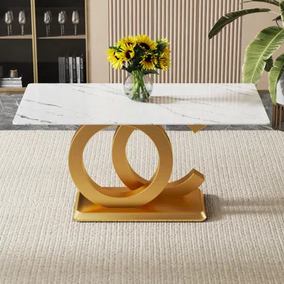Streamdale Furniture Streamdale Modern Rectangular Dining Table, Seats 6-8