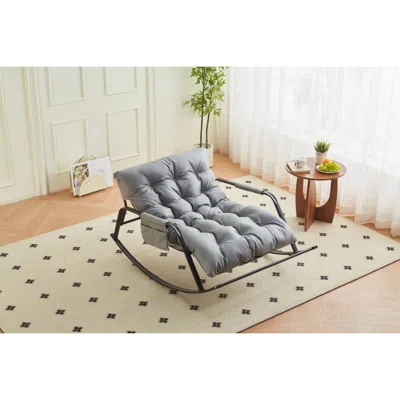 Streamdale Furniture Streamdale Modern Rocking Chair - Technical Leather & Gliding
