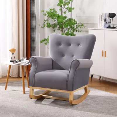 Streamdale Furniture Streamdale Modern Rocking Chair In Gray