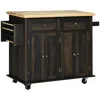 Streamdale Furniture Streamdale Modern Rolling Kitchen Island Cart With Spice Rack