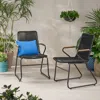 Streamdale Furniture Streamdale Modern Rope Weave Outdoor Chairs With Iron Frames