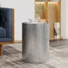 Streamdale Furniture Streamdale Modern Round Accent Table With Hammered Metal And Iron Frame