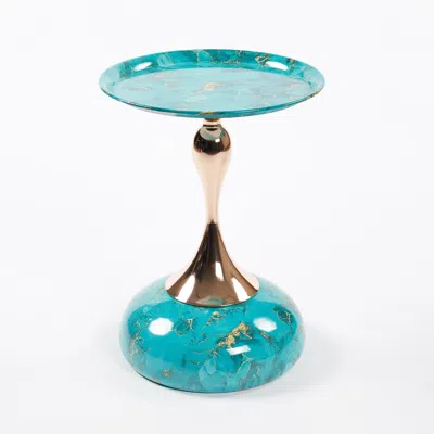 Streamdale Furniture Streamdale Modern Round Coffee Table, Metal Pedestal Table For Small Spaces