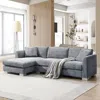 Streamdale Furniture Streamdale Modern Sectional Sofa, 4-seat L-shaped Couch With Pillows
