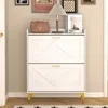 Streamdale Furniture Streamdale Modern Shoe Cabinet With Flip Drawers & Shelves For Entryway