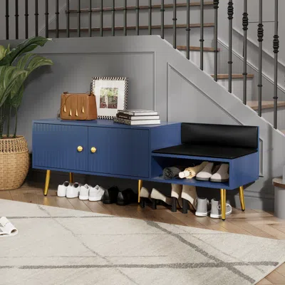 Streamdale Furniture Streamdale Modern Shoe Storage Bench With Hidden Storage And Upholstered Cushions For Bedside