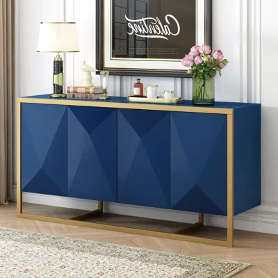Streamdale Furniture Streamdale Modern Sideboard With Metal Legs For Entryway & Living Room