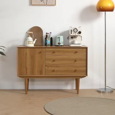 Streamdale Furniture Streamdale Modern Sideboard/buffet With 3d Edge Design For Storage