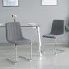 Streamdale Furniture Streamdale Modern Simple Light Luxury Dining Dark Grey Chair Home Bedroom Stool Back Student Desk Ch