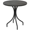 Streamdale Furniture Streamdale Modern Slatted Metal Round Patio Table