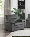 Streamdale Furniture Streamdale Modern Sleek Design Living Room Furniture 1 Piece Chair Dark Fabric