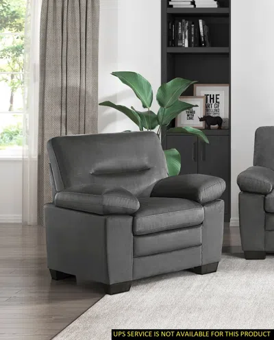 Streamdale Furniture Streamdale Modern Sleek Design Living Room Furniture 1 Piece Chair Dark Fabric In Gray