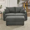 Streamdale Furniture Streamdale Modern Sofa, Storage & Ottoman, Comfy Couch W/ Cup Holders & Chargers
