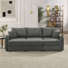 Streamdale Furniture Streamdale Modern Sofa With Storage, Cupholders, And Charging Ports