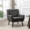 Streamdale Furniture Streamdale Modern Soft Linen Material Ergonomics Accent Chair Living Room