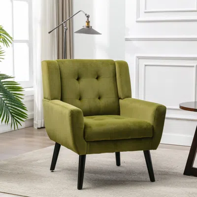 Streamdale Furniture Streamdale Modern Soft Linen Material Ergonomics Accent Chair Living Room