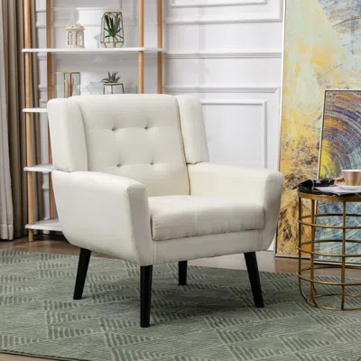 Streamdale Furniture Streamdale Modern Soft Linen Material Ergonomics Accent Chair Living Room