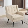 Streamdale Furniture Streamdale Modern Soft Teddy Material Ergonomics Accent Chair Living Room Chair Bedroom Chair Home C