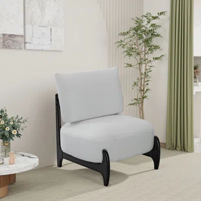 Streamdale Furniture Streamdale Modern Solid Wood Leisure Chair (white)