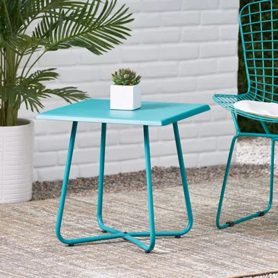 Streamdale Furniture Streamdale Modern Steel End Table With X-shaped Base And Comple