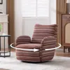 Streamdale Furniture Streamdale Modern Style Swivel Leisure Chair With Striped Armrest In Multi