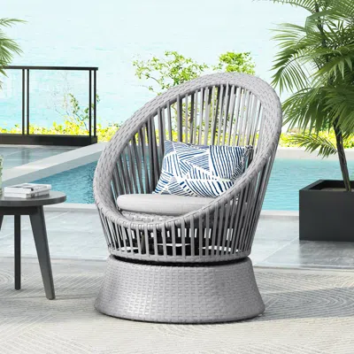 Streamdale Furniture Streamdale Modern Swivel Wicker Lounge Chair