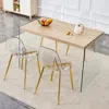 STREAMDALE FURNITURE STREAMDALE MODERN TABLE AND CHAIR SET MDF TABLE AND ACRYLIC CHAIRS