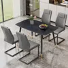 Streamdale Furniture Streamdale Modern Table And Chair Set Rectangular Table And Upholstered Chairs