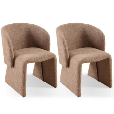 Streamdale Furniture Streamdale Modern Teddy Accent Chair (brown, Set Of 2)