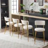 Streamdale Furniture Streamdale Modern Teddy Fabric Bar Stools - Stylish Island Seating