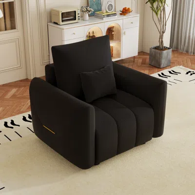 Streamdale Furniture Streamdale Modern Teddy Fabric Sofa With Pillow