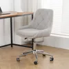 Streamdale Furniture Streamdale Modern Teddy Fleece Dining Chair With Chrome Legs