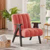 Streamdale Furniture Streamdale Modern Teddy Sherpa Accent Chair With Espresso Wood Frame