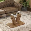 Streamdale Furniture Streamdale Modern Transparent Coffee & Computer Table Minimalist