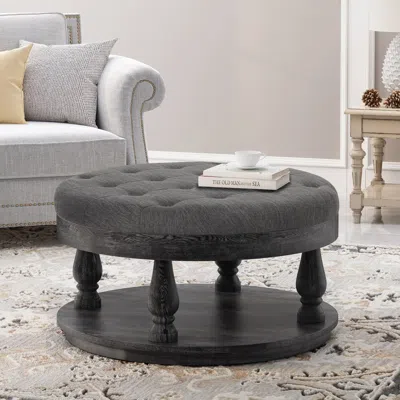 Streamdale Furniture Streamdale Modern Tufted And Stitched Ottoman For Style And Comfort
