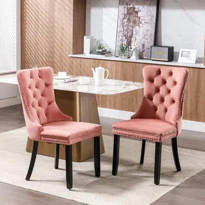 Streamdale Furniture Streamdale Modern Tufted Velvet Dining Chair Set